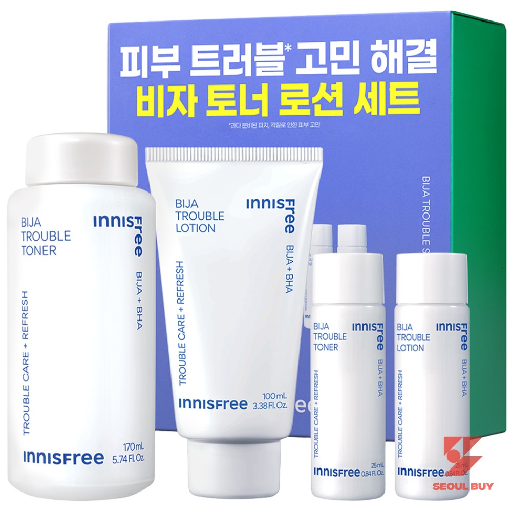 이니스프리 비자 트러블 토너 170ml + 25ml + 로션 100ml + 25ml 세트, 1세트